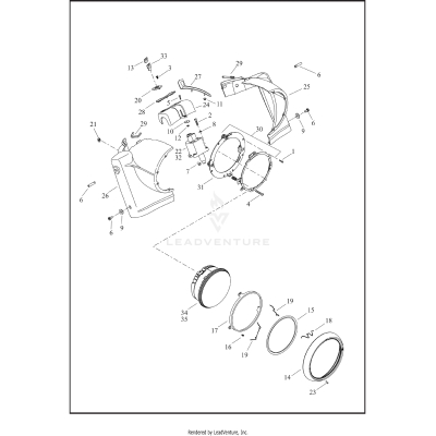 NACELLE AND HEADLAMP - FLHRXS