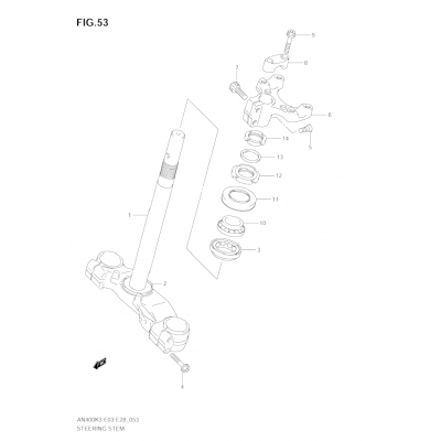 STEERING STEM (AN400K3/K4/K5/K6)