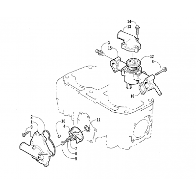 WATER PUMP/WATER MANIFOLD ASSEMBLY