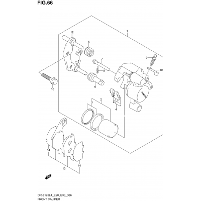 FRONT CALIPER (DR-Z125LL4 E28)