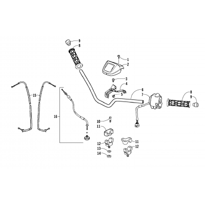 HANDLEBAR AND CONTROL ASSEMBLY