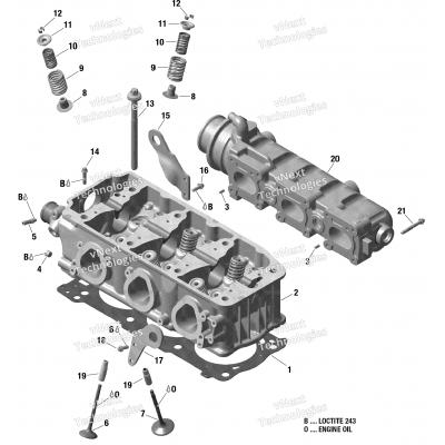 Cylinder Head And Exhaust Manifold