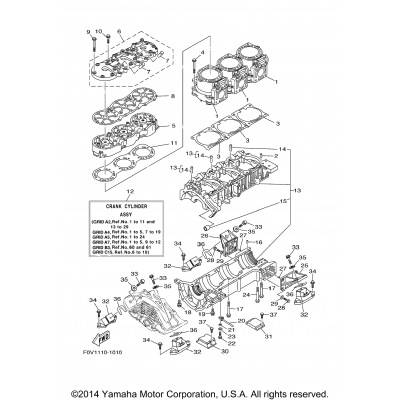 Cylinder. Crankcase 1