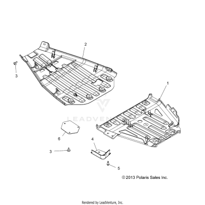 BODY, SKID PLATES - A19SYE95BV [49ATVSKIDPLATE15850TRG]