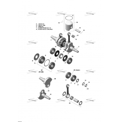 Crankshaft And Piston - 800 E-Tec