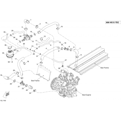 01- Cooling System , 600HO E-TEC