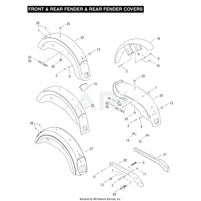 FRONT & REAR FENDER & REAR FENDER COVERS