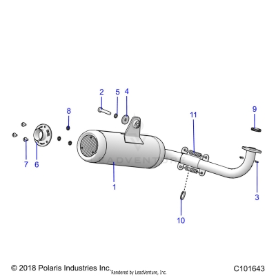 ENGINE, EXHAUST SYSTEM - A17HAA15N7 [C101643]