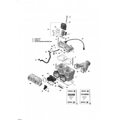 01- Cylinder And Cylinder Head - 600 E-TEC