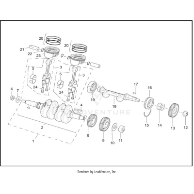 CRANKSHAFT AND PISTON ASSEMBLY