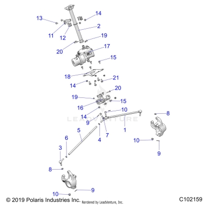 STEERING, STEERING POST ASM. - A20SVE95PR (C102159)