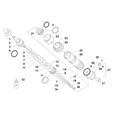 REAR SUSPENSION FRONT ARM SHOCK ABSORBER