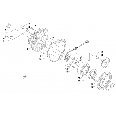 MAGNETO AND COVER ASSEMBLY