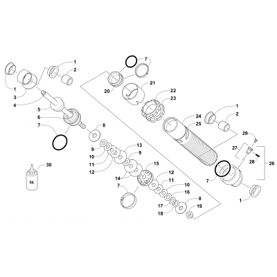 REAR SUSPENSION REAR ARM SHOCK ABSORBER