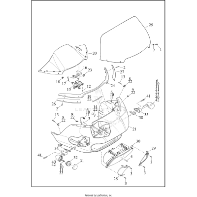 WINDSHIELD, FAIRING AND HEADLAMP
