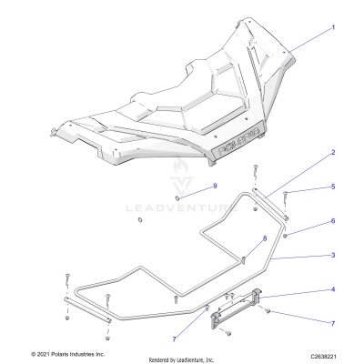 BODY, FRONT STORAGE COVER - A23SEF57CA/FA/EA (C2638221)