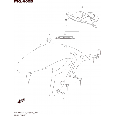 FRONT FENDER (GSX-S1000FAL6 E28)