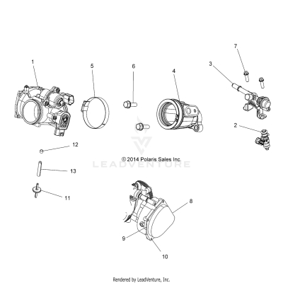 ENGINE, THROTTLE BODY and FUEL RAIL - A19SWE57B1 (49ATVTHROTTLEBODY15570AA)