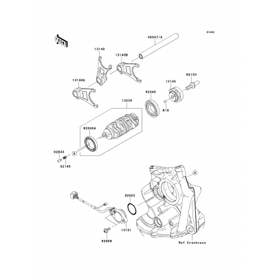 Gear Change Drum/Shift Fork(s)