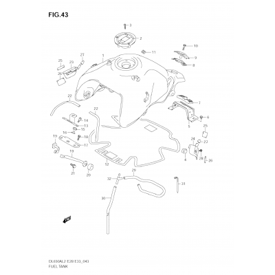 FUEL TANK (DL650AL2 E33)