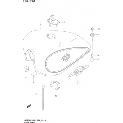 FUEL TANK (MODEL K3)