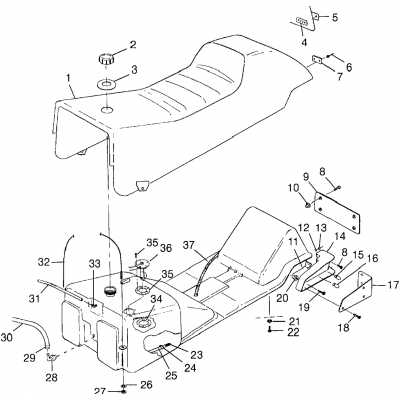 Seat & Gas Tank 600 Xcr