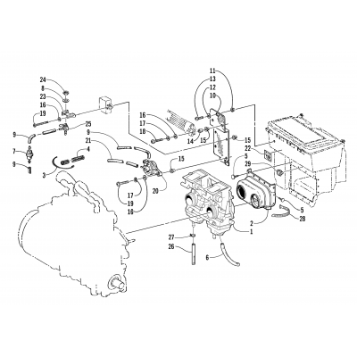 CARBURETOR AND PUMP ASSEMBLY