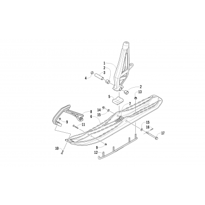 SKI AND SPINDLE ASSEMBLY