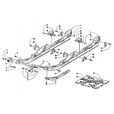 SLIDE RAIL AND TRACK ASSEMBLY