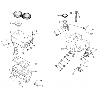 Oil Tank / Air Box 600 Xcr