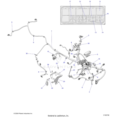 ELECTRICAL, MAIN WIRE HARNESS - A25SEZ57AG (C102758)