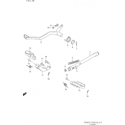 PROP STAND - BRAKE PEDAL