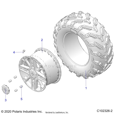WHEELS, REAR - A20SYE95AD/CAD (C102326-2)