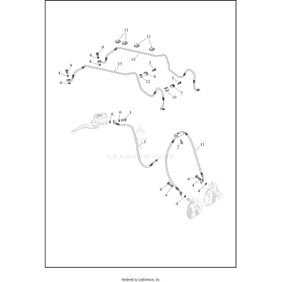 BRAKE LINES, FRONT, ABS - FXLRS, FXLRST