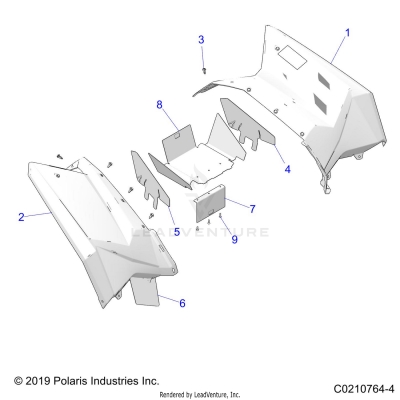 BODY, REAR CAB AND HEAT SHIELDS - A25SVE95PG (C0210764-4)