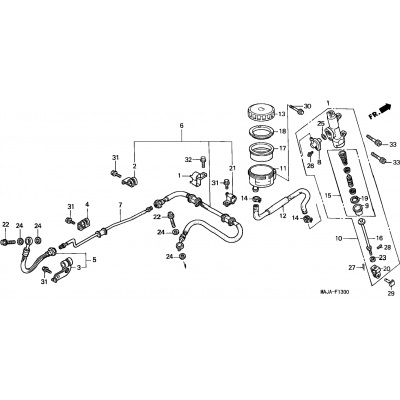 REAR BRAKE MASTER CYLINDER