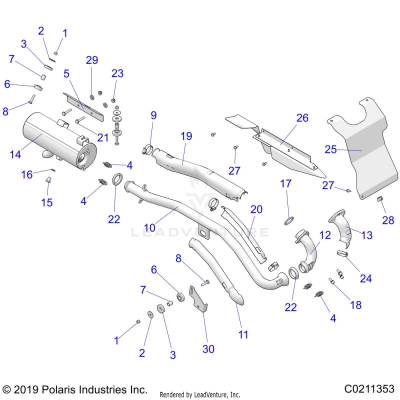 ENGINE, EXHAUST - A20SEG57A1/A4/A7/A9 [C0211353]