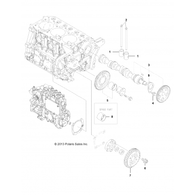 Engine, Camshaft And Driving Gear R141d9jda/2D9jda