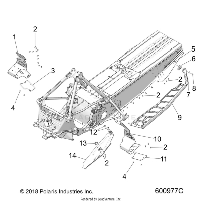 CHASSIS, CLUTCH GUARD/FOOTRESTS/RUNNING BOARDS - S20EKL8RS ALL OPTIONS (600977C)