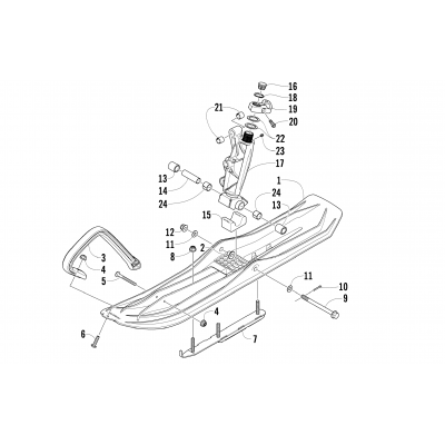 SKI AND SPINDLE ASSEMBLY