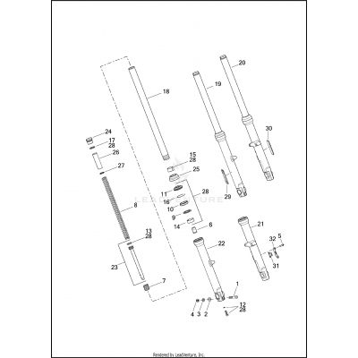 FORK, FRONT - 883L/R, 1200C/CA/CB/CP/T/V/X