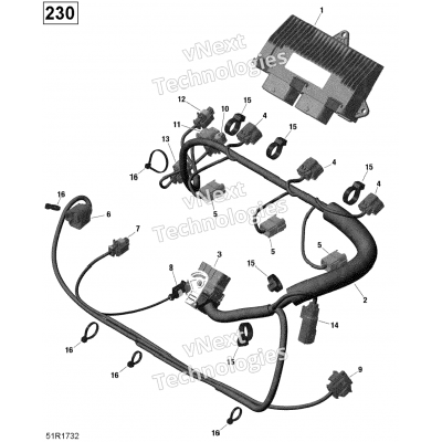 Engine Harness And Electronic Module - 230