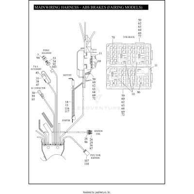 MAIN WIRING HARNESS - ABS BRAKES (FAIRING MODELS) (3 OF 5)