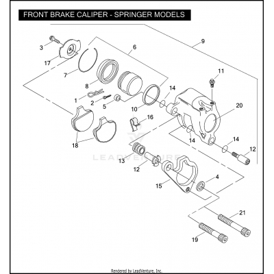 FRONT BRAKE CALIPER - SPRINGER MODELS