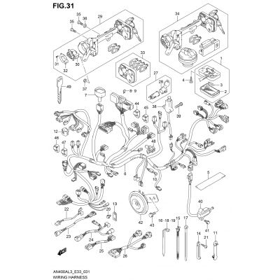 WIRING HARNESS (AN400AL3 E33)