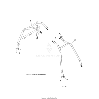 CHASSIS, CAB FRAME AND SIDE BARS - A19DCE87AK (101303)