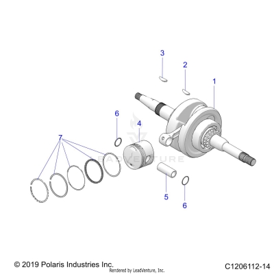 ENGINE, CRANKSHAFT AND PISTON - A25HBA07B5/B7 (C1206112-14)