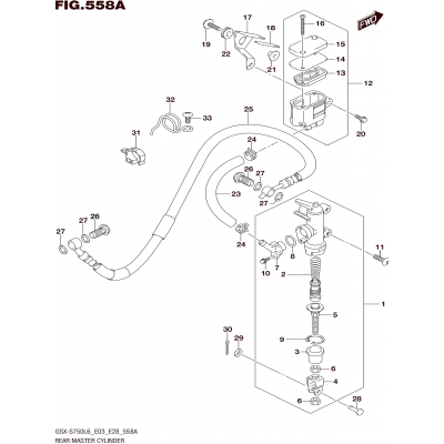 REAR MASTER CYLINDER (GSX-S750L6 E03)