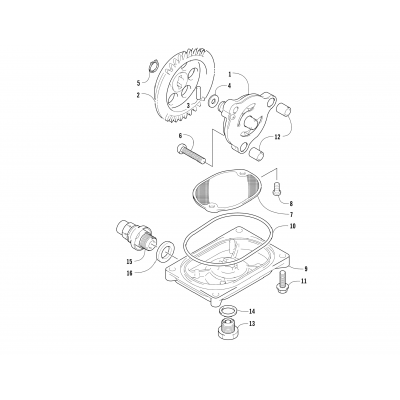 OIL PUMP AND STRAINER ASSEMBLY