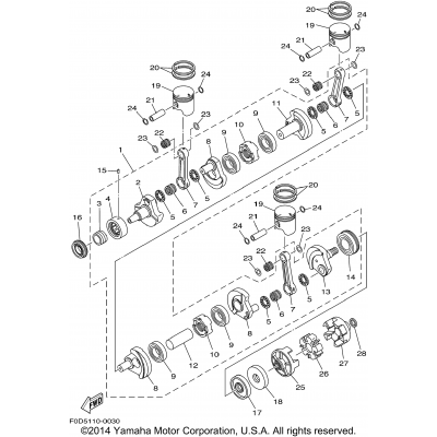 Crankshaft. Piston